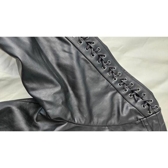 Guess Women's Black Faux Leather Black Jacket XL - Picture 4 of 8